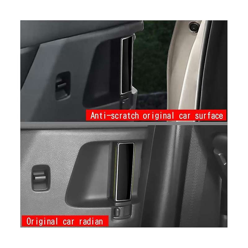 Car Bright Black Middle Interior Door Handle Frame Panel Trims Sticker for C28 2022-2023