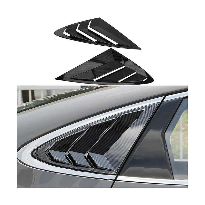 Car Bright Black Rear Window Louver Shutter Cover Trim for Dn8 2020 2021 Window Side Vent Trim
