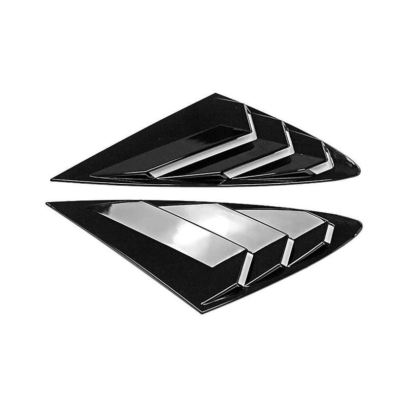 Car Bright Black Rear Window Louver Shutter Cover Trim for Dn8 2020 2021 Window Side Vent Trim