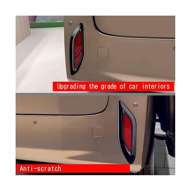 Car Bright Black Rear Tail Fog Light Lamp Frame Cover Trim for Alphard 40 Series 2023+ Car Accessor