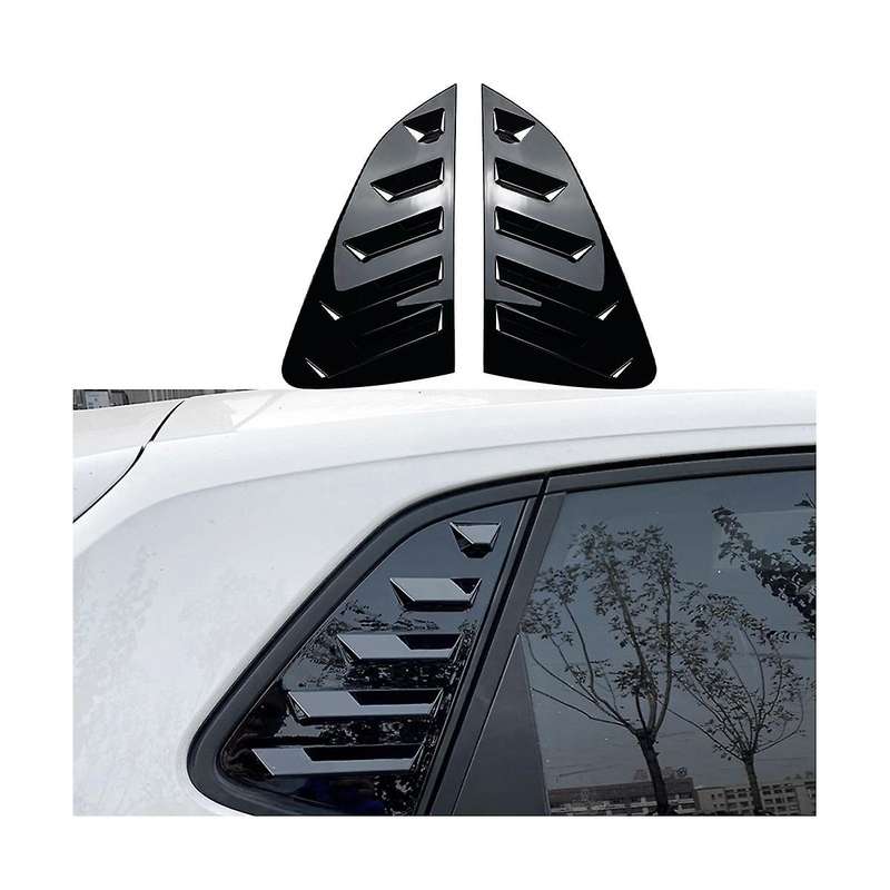Car Bright Black Rear Window Louver Shutter Cover Trim for Mk6 2018-2023