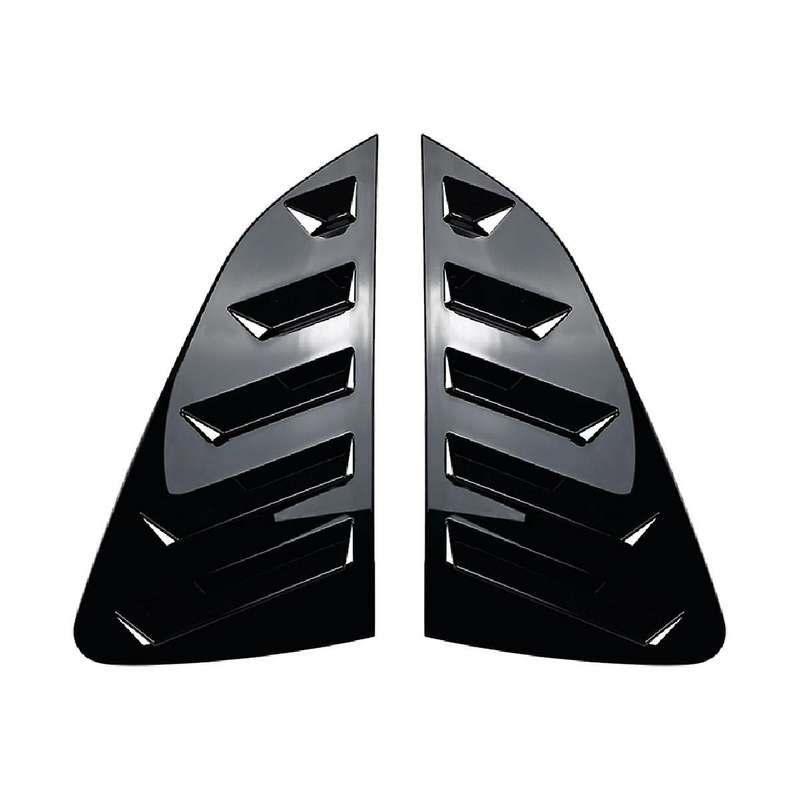 Car Bright Black Rear Window Louver Shutter Cover Trim for Mk6 2018-2023