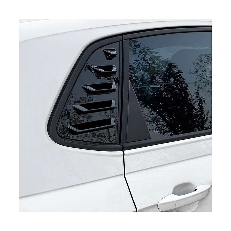 Car Bright Black Rear Window Louver Shutter Cover Trim for Mk6 2018-2023