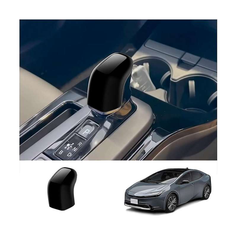 Car Bright Black Style Shift Knob Cover Gear Head Cover Trim for Prius 60 Series 2022-2023 1pcs