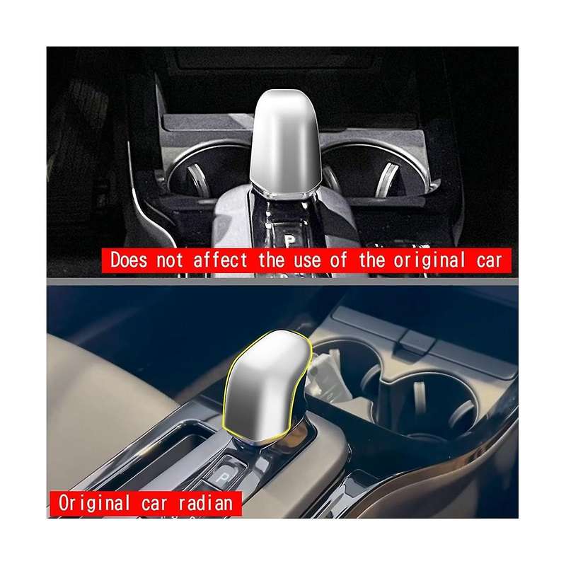 Car Bright Black Style Shift Knob Cover Gear Head Cover Trim for Prius 60 Series 2022-2023 1pcs