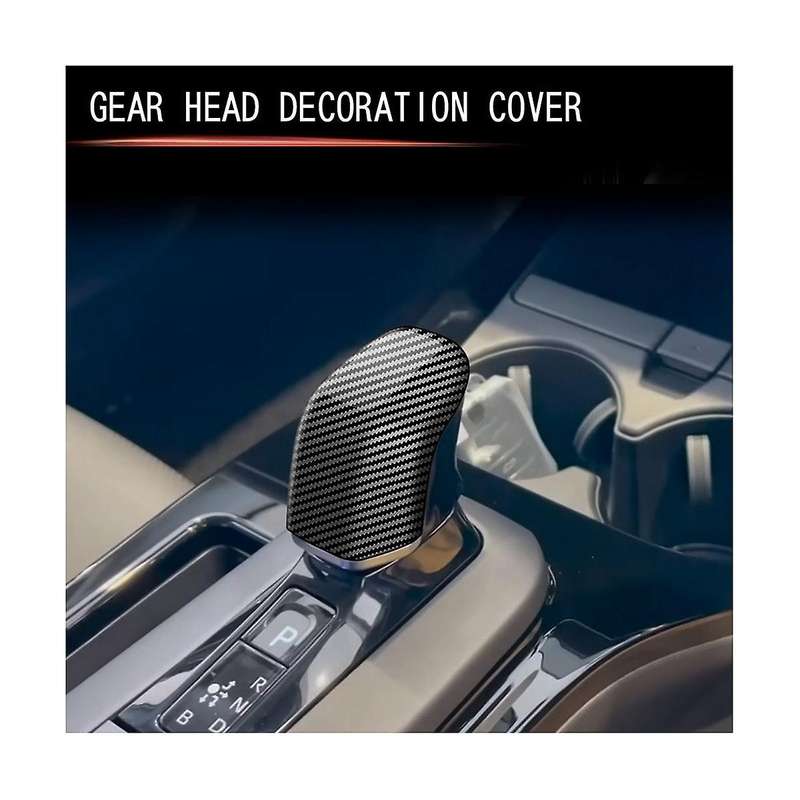 Car Bright Black Style Shift Knob Cover Gear Head Cover Trim for Prius 60 Series 2022-2023 1pcs