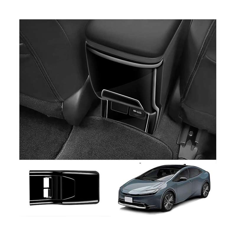 Car Bright Black Style Air Conditioner Rear Air Outlet Vent Panel Cover Kick Plate for Prius 60 Ser