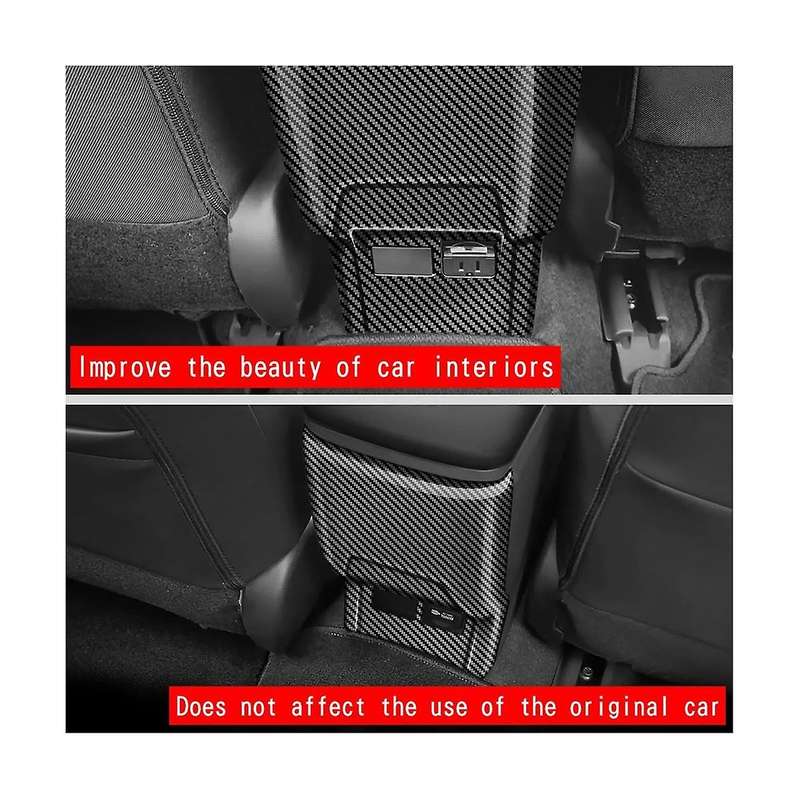 Car Bright Black Style Air Conditioner Rear Air Outlet Vent Panel Cover Kick Plate for Prius 60 Ser