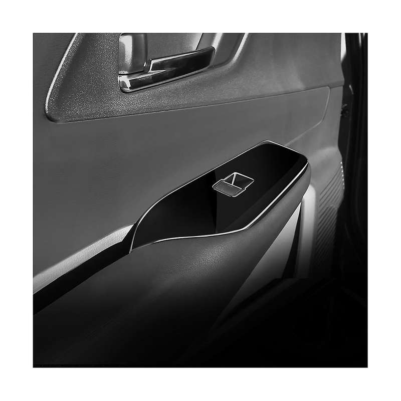 Car Bright Black Window Glass Lift Button Switch Cover Trim Door Armrest Panel for Prius 60 Series