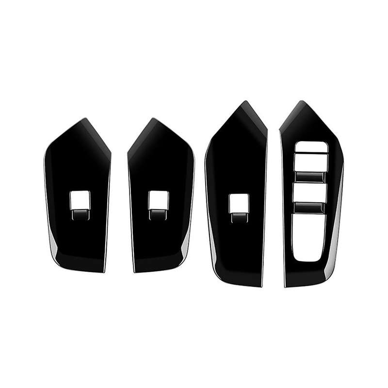 Car Bright Black Window Glass Lift Button Switch Cover Trim Door Armrest Panel for Prius 60 Series
