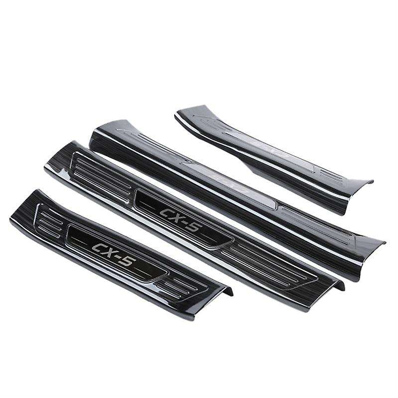Car Built-In Door Sill Strip Welcome Pedal Protection Sticker Trim Threshold Anti-Skid Plate for -5