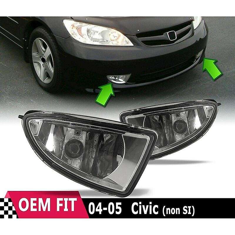 Car Bumper Lamp Clear Fog Light Pair+Switch Wiring Kit for 04-05