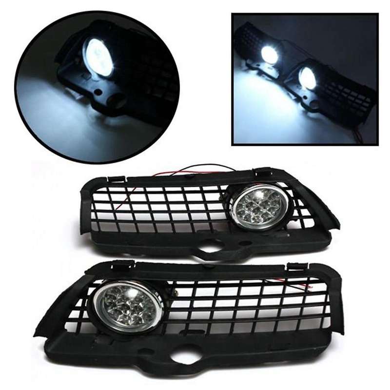 Car Bumper LED Fog Light Lamp Grille Cover Protect for MK3 Golf 1992 1993 1994 1995 1996 1997 1998
