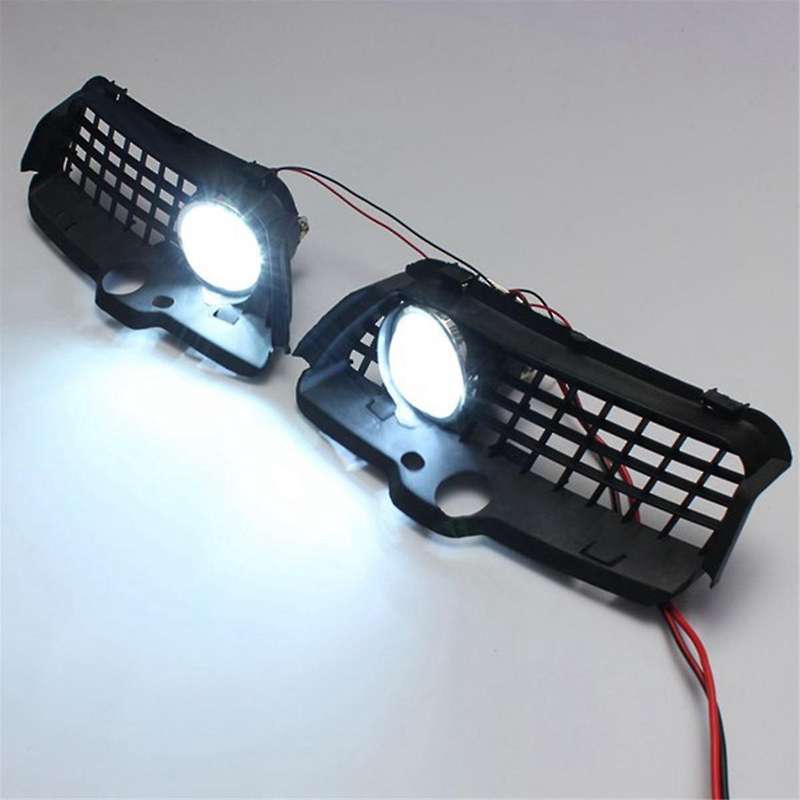 Car Bumper LED Fog Light Lamp Grille Cover Protect for MK3 Golf 1992 1993 1994 1995 1996 1997 1998