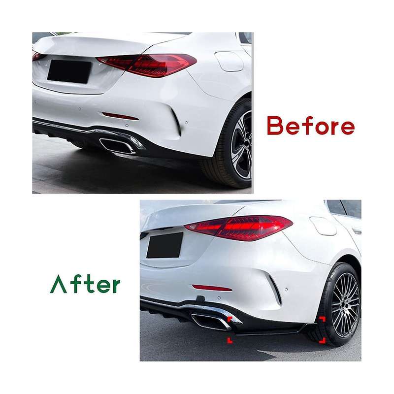 Car Bumper Spoiler Rear Lip Angle Splitter Diffuser for C-class W206 C200 C260 2022-2023 Carbon Fib