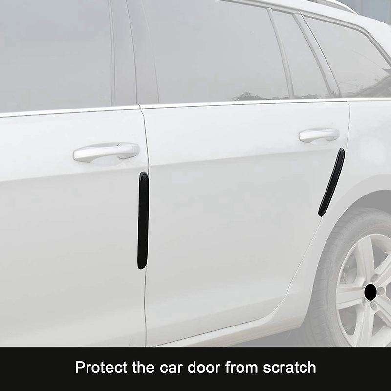 Car Bumper Protector Rubber Strips, Carbon Fibre Front and Rear Side Bumper Trim Guard for SUV MPV P