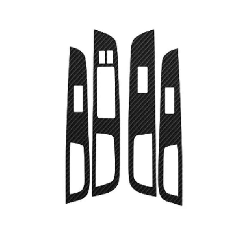Car Carbon Decal Car Window Lift Button Switch Panel Stickers for TIIDA 2005-2010