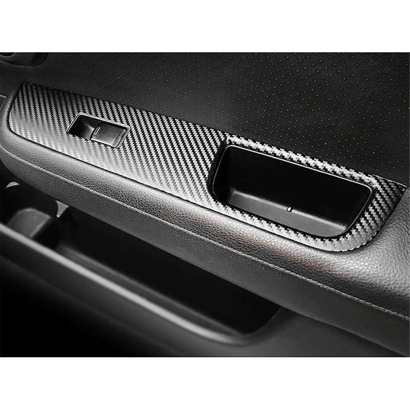 Car Carbon Decal Car Window Lift Button Switch Panel Stickers for TIIDA 2005-2010