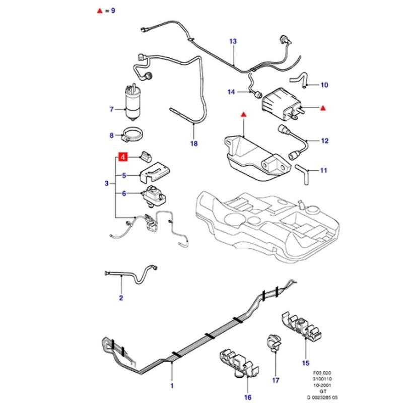 Car Canister Solenoid Valve Assembly with Pipe 2s719c915cb 2s7112a188aa for Mondeo (gt) 2.5l 2004-20
