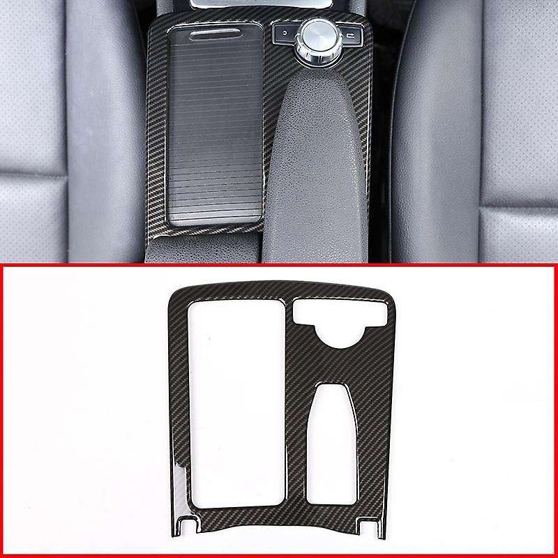 Car Carbon Fiber ABS Central Console Cup Holder Frame Trim Cover Right Drive for E Class C Class W2