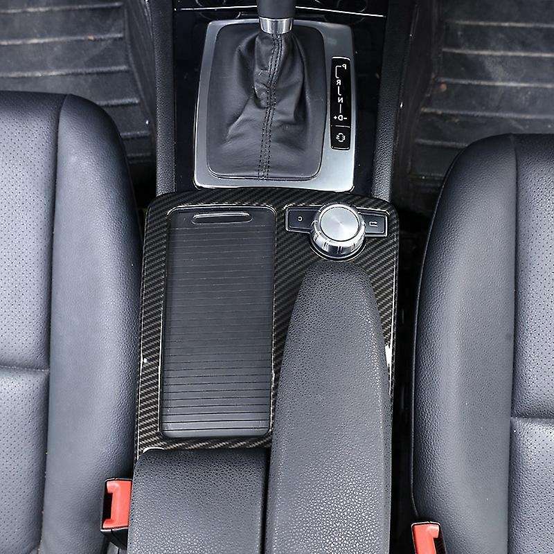 Car Carbon Fiber ABS Central Console Cup Holder Frame Trim Cover Right Drive for E Class C Class W2