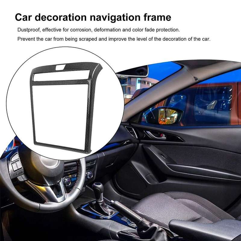 Car Carbon Fiber Abs Navigation Frame Decoration Cover Trim Stickers for L Nx4 2021 2022