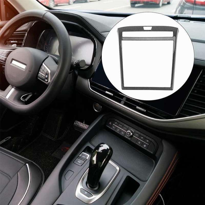 Car Carbon Fiber Abs Navigation Frame Decoration Cover Trim Stickers for L Nx4 2021 2022