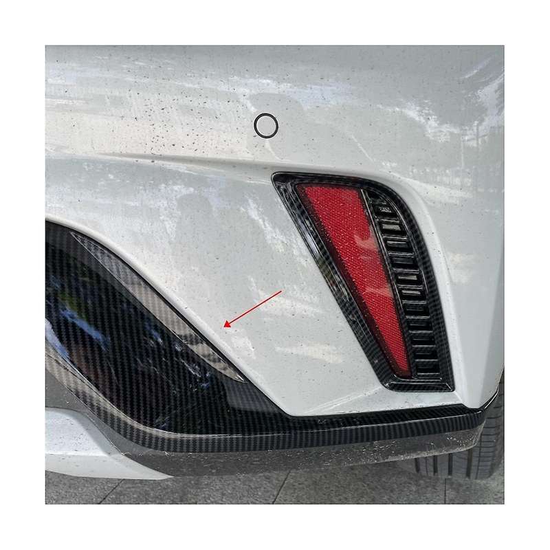Car Carbon Fiber Abs Rear Fog Light Trim Bezel Cover Trim Stickers for Dolphin Atto1 Ea1 2022 2023