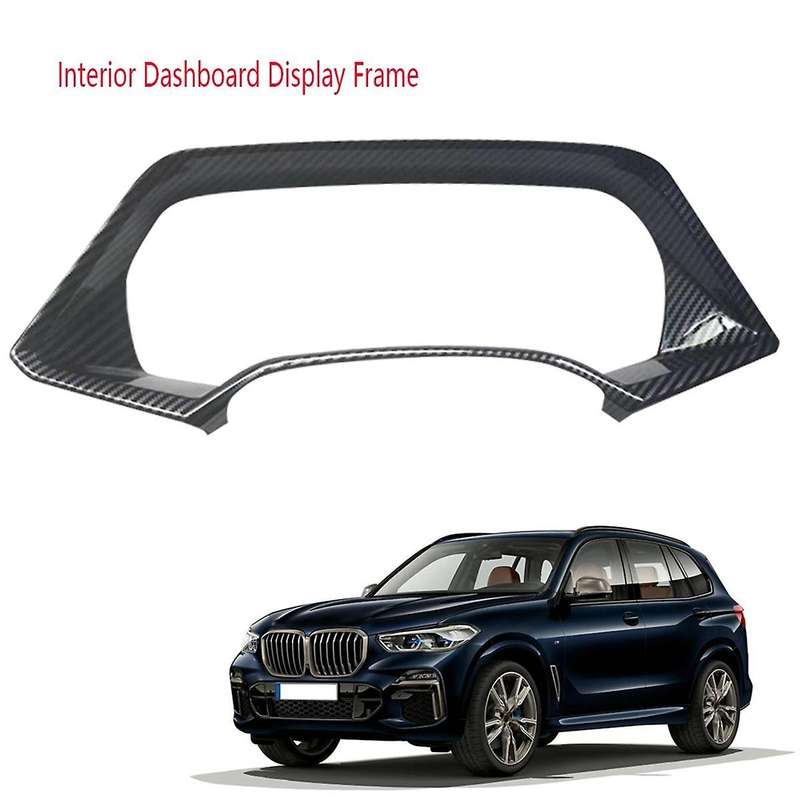 Car Carbon Fiber Abs Interior Dashboard Meter Display Frame Cover Trim Interior Mouldings for X5 G05