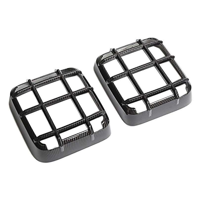 Car Carbon Fiber ABS Tail Light Lamp Cover Trim Decor Frame for Wrangler JL 2018-2020
