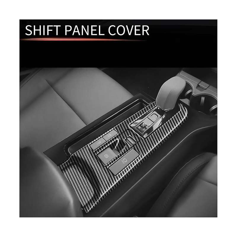 Car Carbon Fiber Black Central Control Gear Shift Panel Interior Modification for Prius 60 Series 2