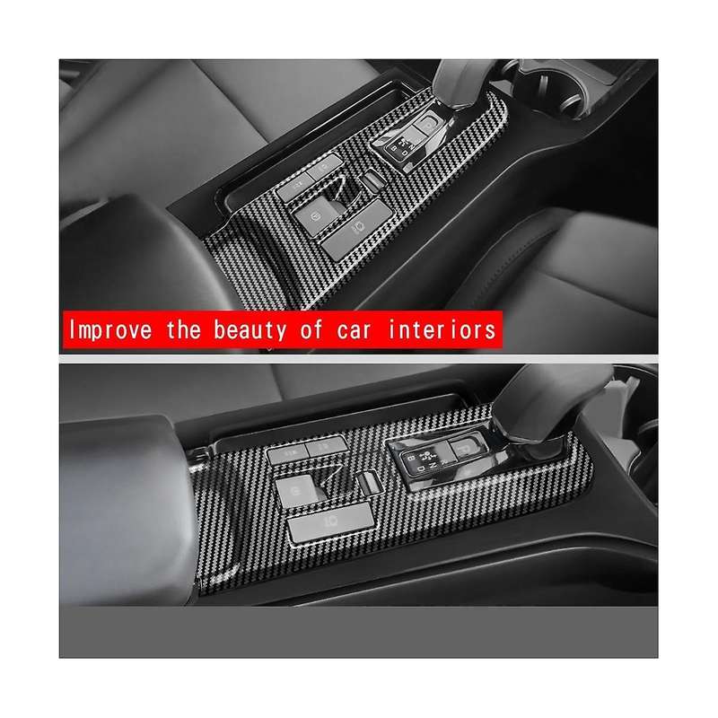Car Carbon Fiber Black Central Control Gear Shift Panel Interior Modification for Prius 60 Series 2