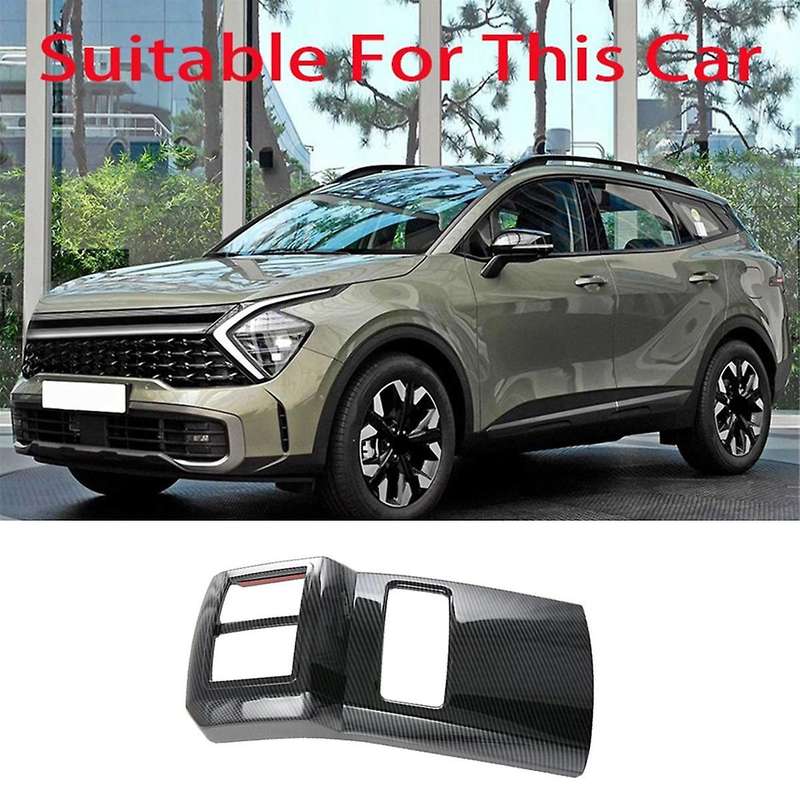 Car Carbon Fiber Armrest Box Rear Frame Cover Sticker Trim for Nq5 2021 2022