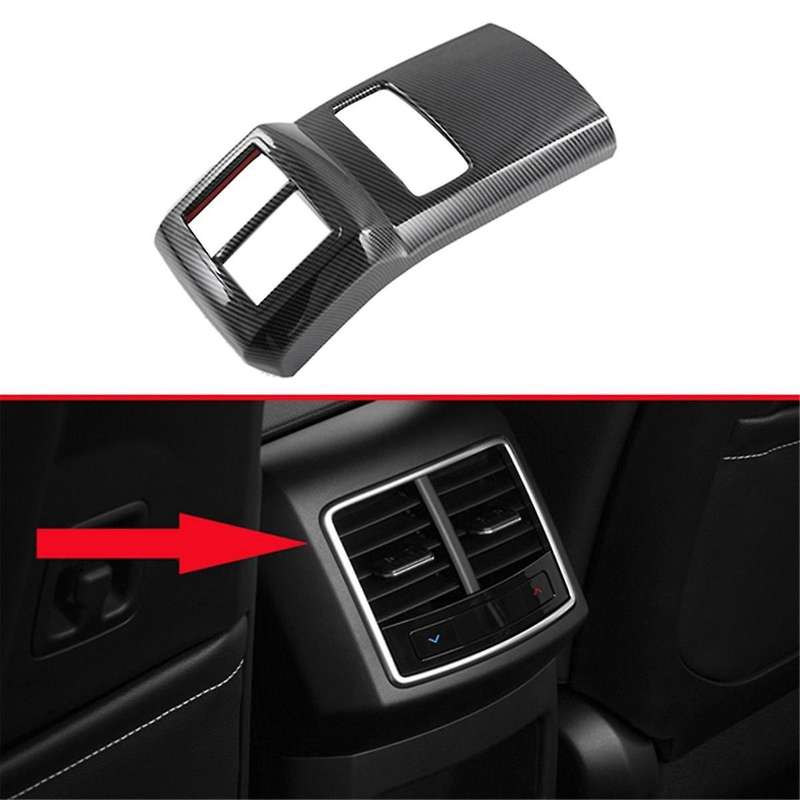 Car Carbon Fiber Armrest Box Rear Frame Cover Sticker Trim for Nq5 2021 2022