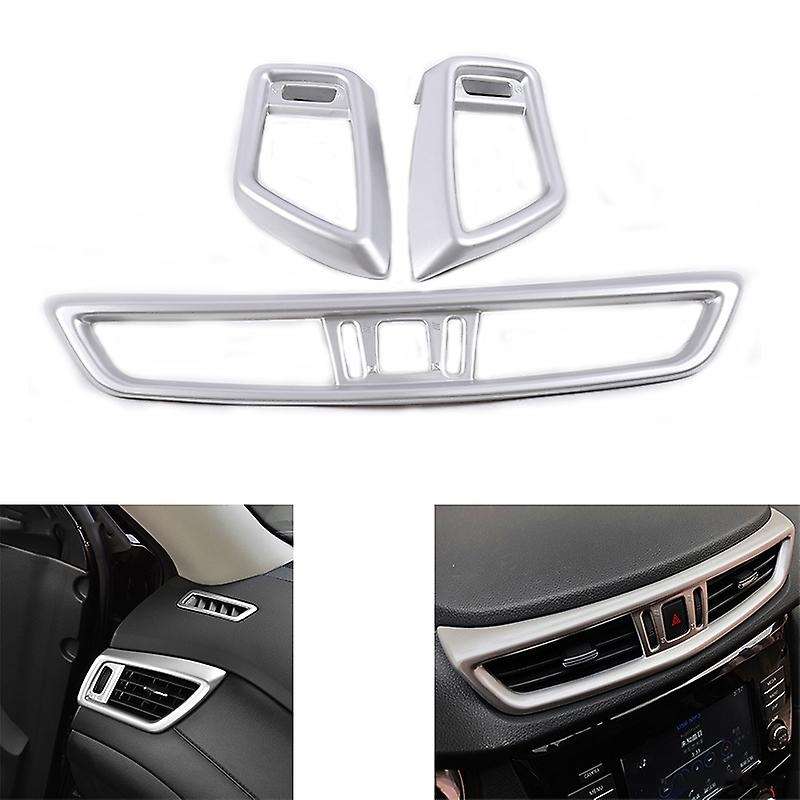 Car Carbon Fiber AC Vent Center Air Conditioning Outlet Cover Trims for J11 T32 Car Accessories