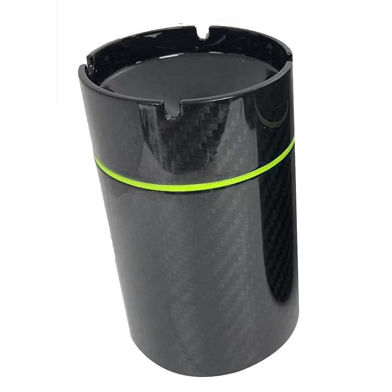 Car Carbon Fiber Ashtray Portable Car Ashtray with Cover DetachableInner Car Ashtray Mini Car Trash