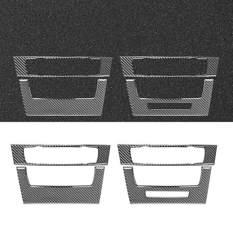 Car Carbon Fiber Air Condition CD Panel Sticker Cover Trim Decal for - 3 Series E90 E92 E93 2005-201