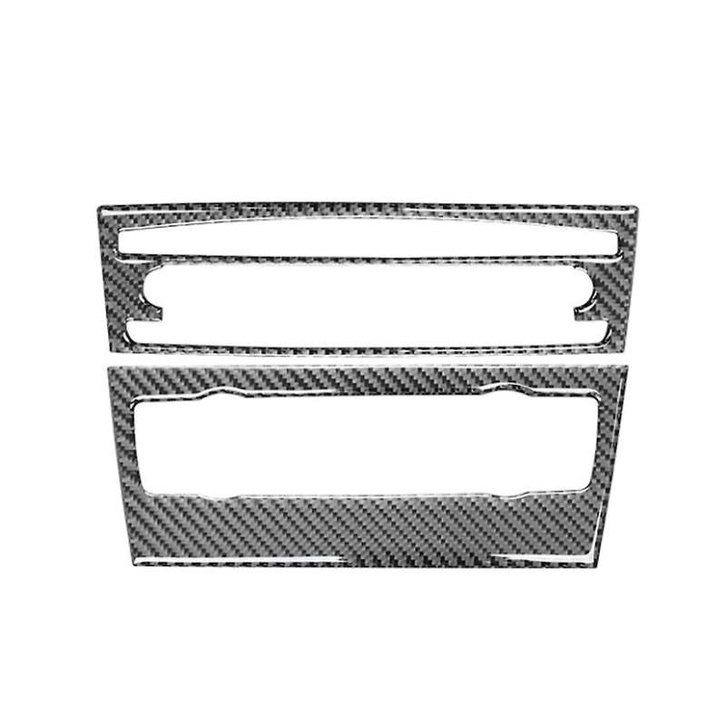 Car Carbon Fiber Air Condition CD Panel Sticker Cover Trim Decal for - 3 Series E90 E92 E93 2005-201