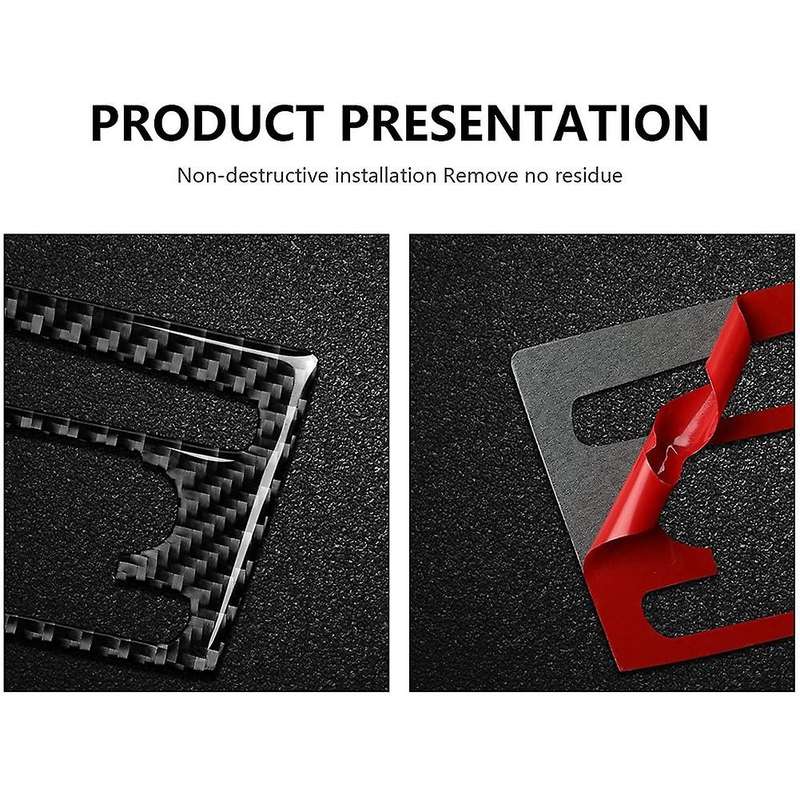 Car Carbon Fiber Air Condition CD Panel Sticker Cover Trim Decal for - 3 Series E90 E92 E93 2005-201
