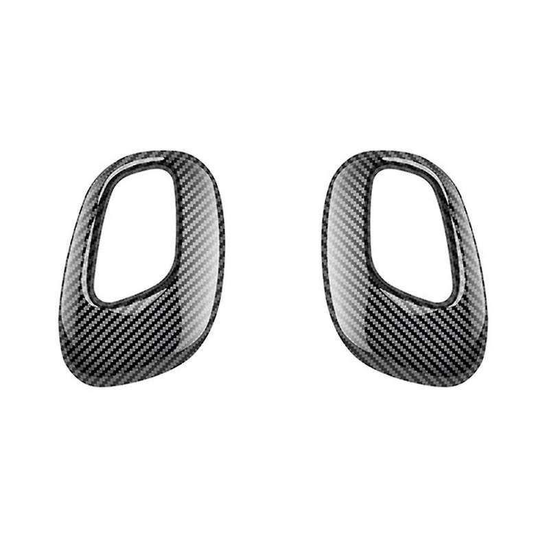 Car Carbon Fiber Black Gear Shift Knob Cover Central Control Gear Shift Knob Cover Decoration for -