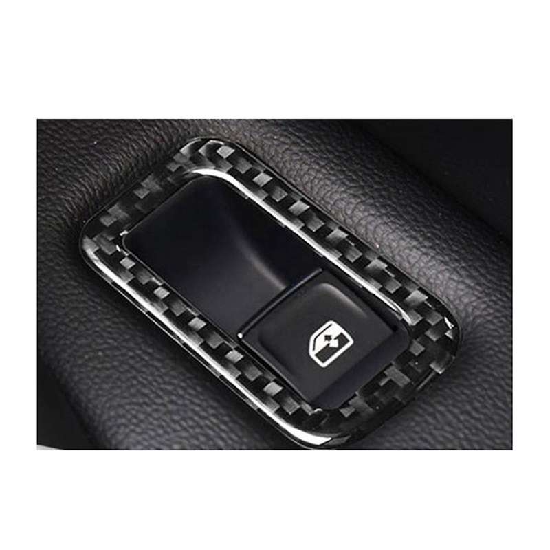 Car Carbon Fiber Car Window Control Switch Panel Decor Cover Styling Decals for Golf 7 MK7 2013-2017