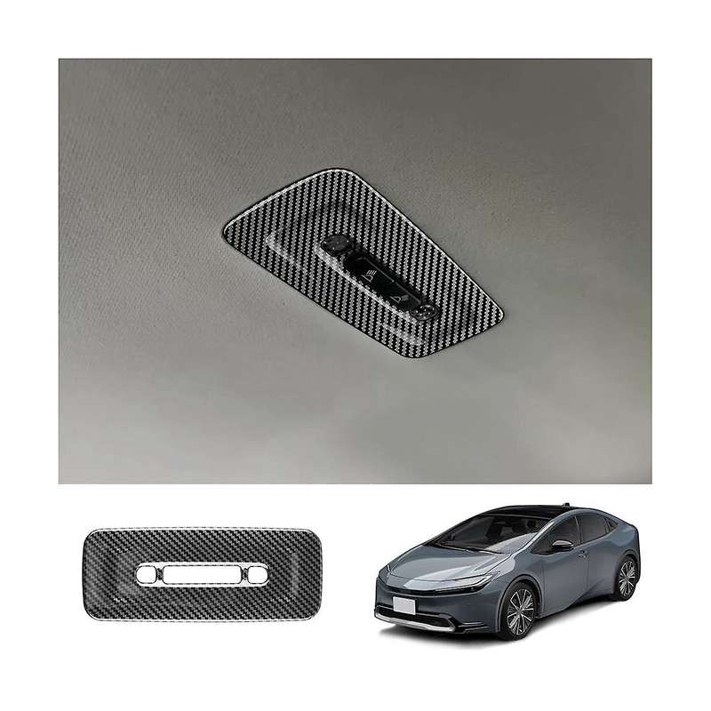 Car Carbon Fiber Black Rear Reading Light Frame Decoration Interior for Prius 60 Series 2020-2023
