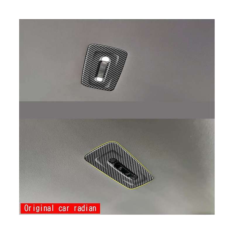Car Carbon Fiber Black Rear Reading Light Frame Decoration Interior for Prius 60 Series 2020-2023