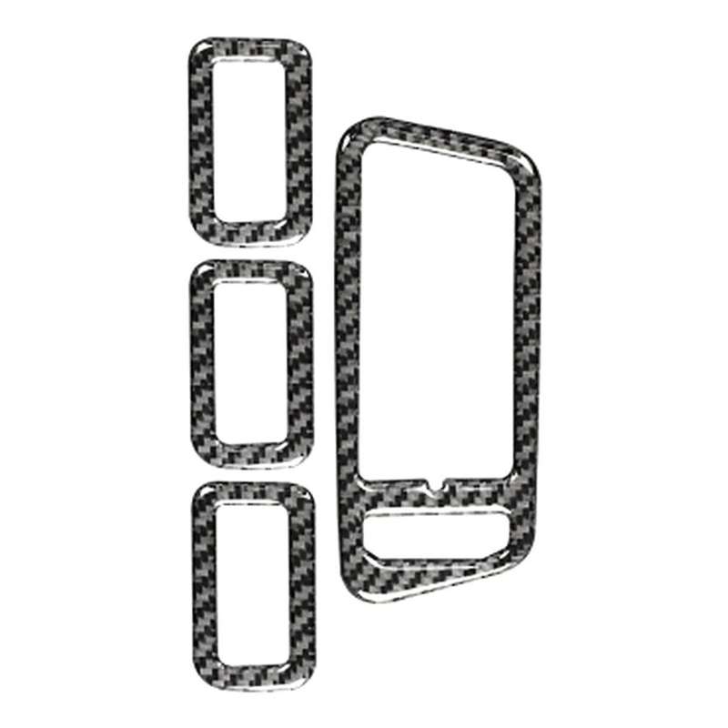 Car Carbon Fiber Car Window Control Switch Panel Decor Cover Styling Decals Golf 7 MK7 2013-2017