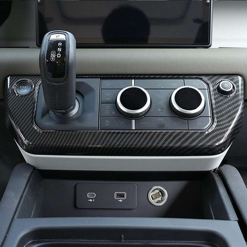 Car Carbon Fiber Center Console Air Condition Mode Button Cover Trim for 110 2020