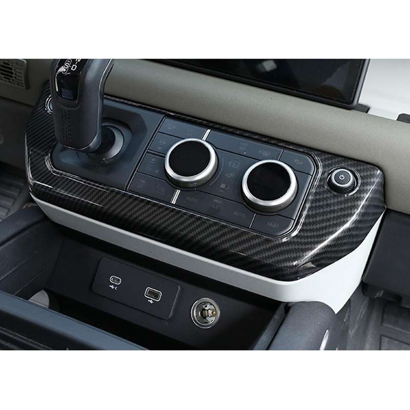 Car Carbon Fiber Center Console Air Condition Mode Button Cover Trim for 110 2020