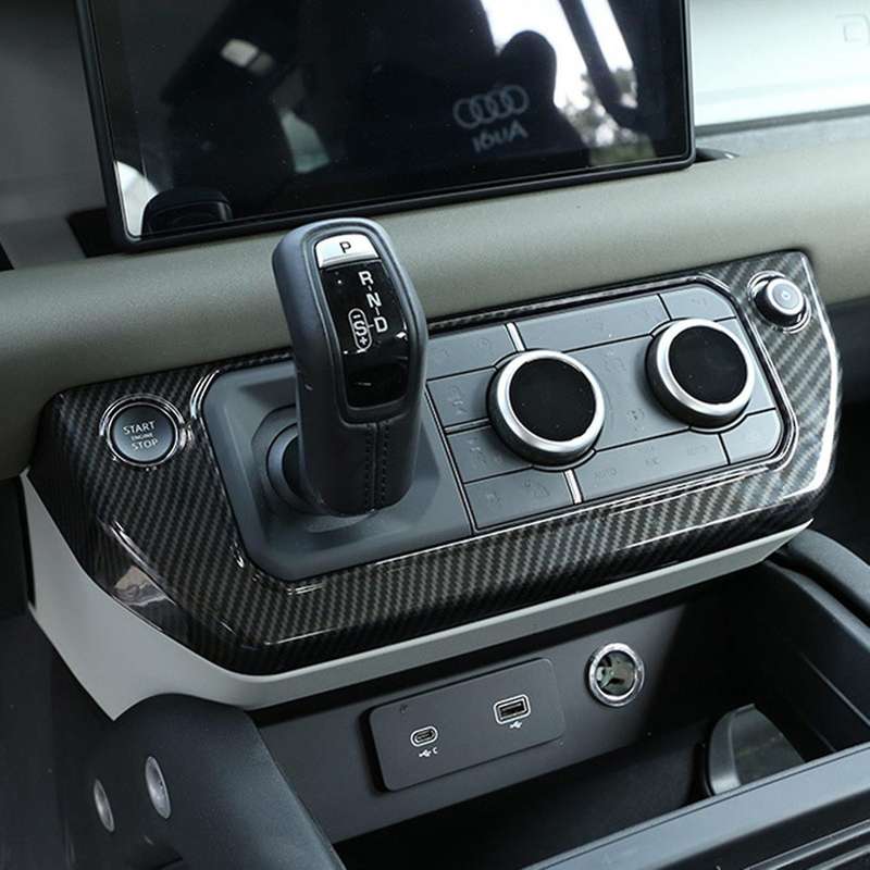 Car Carbon Fiber Center Console Air Condition Mode Button Cover Trim for 110 2020