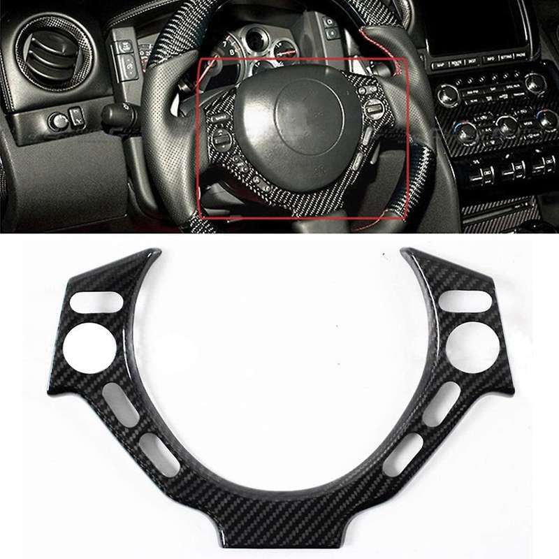 Car Carbon Fiber Car Steering Wheel Center Trim Cover Steering Wheel Center Protector for GT R R35 2