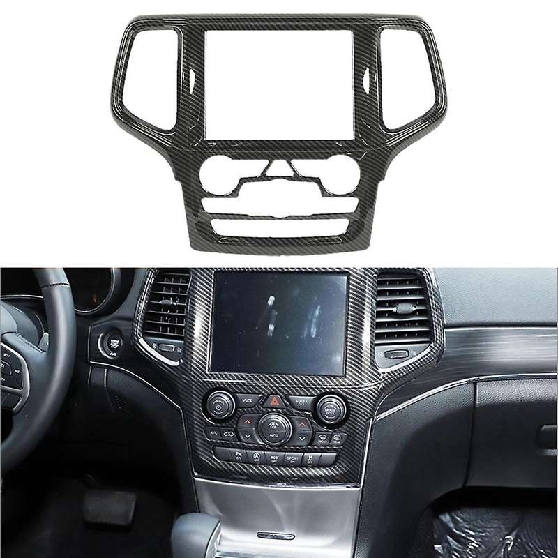 Car Carbon Fiber Center Console Dashboard Navigation A/C Outlet Cover Trim Panel for Grand 2019-2022