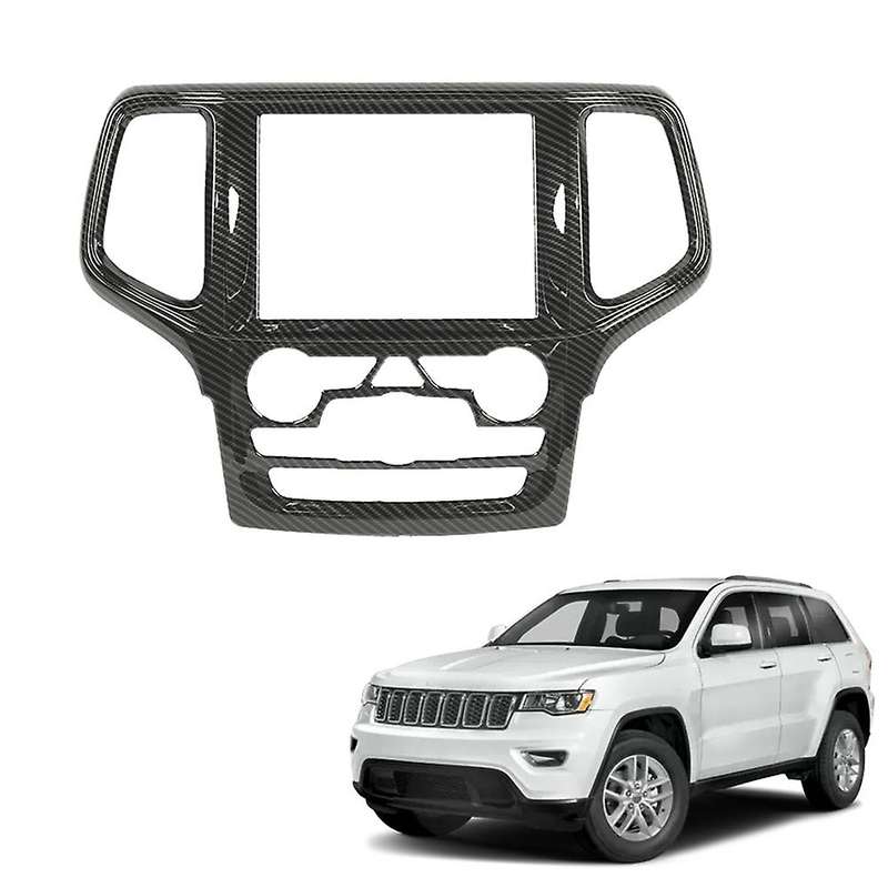 Car Carbon Fiber Center Console Dashboard Navigation A/C Outlet Cover Trim Panel for Grand 2019-2022
